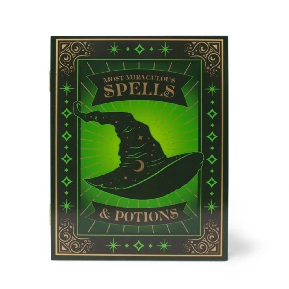 Target Bullseye Playground Halloween Green Spells & Potions Wooden Storage Book